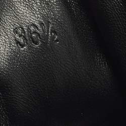 Pre Owned حذاء رياضي هيرميس ميلز قماش أسود وجلد سويدي منخفض المقاس 36.5