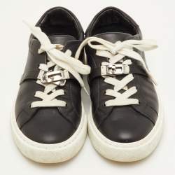 Pre Owned حذاء رياضي هيرمس منخفض من أعلى جلد أسود مقاس 36