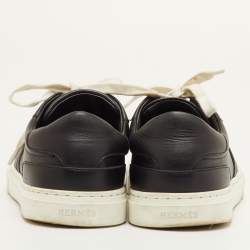 Pre Owned حذاء رياضي هيرمس منخفض من أعلى جلد أسود مقاس 36