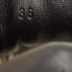 Pre Owned حذاء رياضي هيرمس منخفض من أعلى جلد أسود مقاس 36