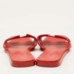 مملوكة مسبقًا صندل سلايد هيرمس أوران جلد برتقالي مقاس 39