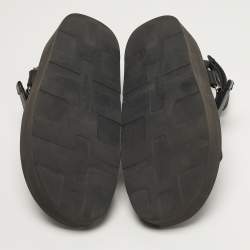 مملوكة مسبقًا صندل هيرمس إينيد جلد أسود بمقاس 37 مع حزام للكاحل