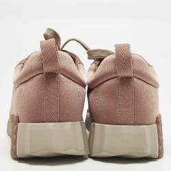 مملوكة مسبقًا حذاء رياضي هيرمس بونس مقاس 37.5 دانتيل نايلون وردي وسويدي