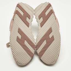 مملوكة مسبقًا حذاء رياضي هيرمس بونس مقاس 37.5 دانتيل نايلون وردي وسويدي