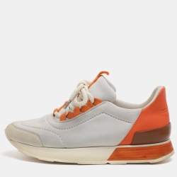 مملوكة مسبقًا Hermes Miles Size 36.5 Multicolor Leather and Neoprene Low Top Sneakers