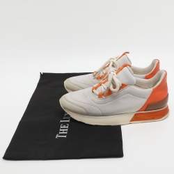 Pre Owned Hermes Miles Size 36.5 Multicolor Leather and Neoprene Low Top Sneakers