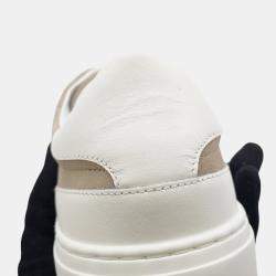 Pre Owned Hermes Day Sneakers Beige Sketch/Blanc Suede Leather Size 37