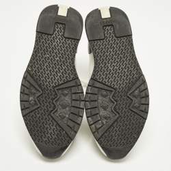 مملوكة مسبقًا حذاء رياضي هيرمس ترايل جلد أبيض منخفض من أعلى مقاس 39