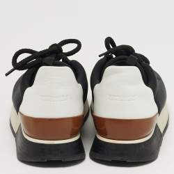 Pre Owned حذاء رياضي هيرمس ميلز ثلاثي الألوان جلد ونيوبيرين منخفض من أعلى مقاس 37