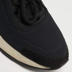 Pre Owned حذاء رياضي هيرمس ميلز ثلاثي الألوان جلد ونيوبيرين منخفض من أعلى مقاس 37