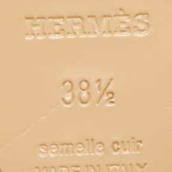 مملوكة مسبقًا Hermès Legend Size 38.5 Brown Leather Wedge Sandals