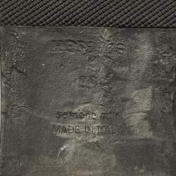 Pre Owned صندل سلايد هيرمس أوران جلد أسود مسطح مقاس 39