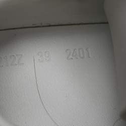 مملوكة مسبقًا حذاء رياضي هيرمس جلد وسويدي أبيض/رمادي مقاس 37.5