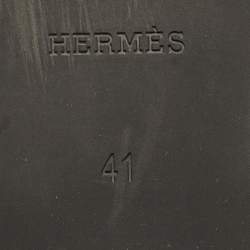 مملوكة مسبقًا شباشب هيرمس فلات جزيرة مطاطي أزرق كحلي مقاس 39