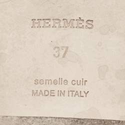 Pre Owned صندل سلايد هيرمس أوران سويدي مطبوع نقشة الفهد بني/أسود مقاس 39