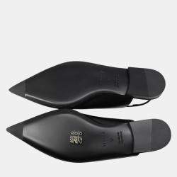 Pre Owned حذاء كعب عالي هيرمس بلاك h252121 جلد لون أسود مقاس 37