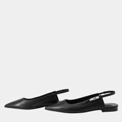 مملوكة مسبقًا Hermes Pumps Lovely Blackh252121Z Leather Size 37