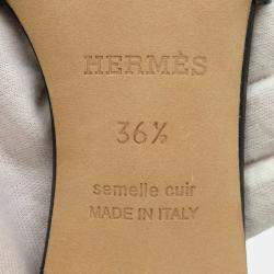 مملوكة مسبقًا صندل هيرمس أوازيس جلد أسود مقاس 36H