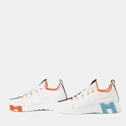 مملوكة مسبقًا Hermes Sneakers Lift Multicolor / White Knit Calf Leather Size 38.5