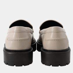 مملوكة مسبقًا Hermes Clement Mocassins Beige Galet Calf Leather Size 38 1/2