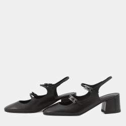 Pre Owned Hermes Pumps Jackie 50 Black Leather Size 36H