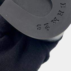 مملوكة مسبقًا حذاء كعب عالي هيرمس جاكي 50 جلد أسود مقاس 36H