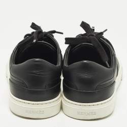 Pre Owned حذاء رياضي هيرمس داي جلد أسود بعنق منخفض مقاس 38