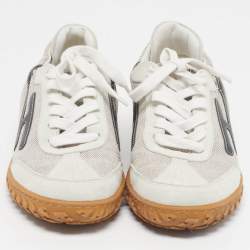 Pre Owned حذاء رياضي هيرمس جت سويدي رمادي برباط مقاس 40