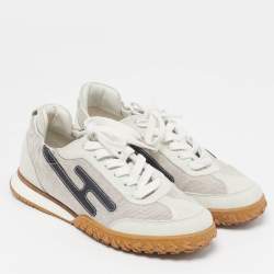 Pre Owned حذاء رياضي هيرمس جت سويدي رمادي برباط مقاس 40