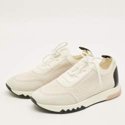 Pre Owned حذاء رياضي هيرمس سي-أديكت قماش محاك جلد متعدد الألوان مقاس 40