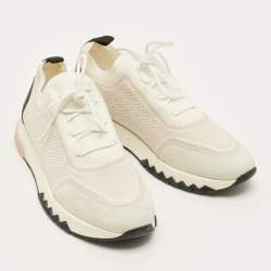 Pre Owned حذاء رياضي هيرمس سي-أديكت قماش محاك جلد متعدد الألوان مقاس 40