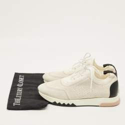 Pre Owned حذاء رياضي هيرمس سي-أديكت قماش محاك جلد متعدد الألوان مقاس 40