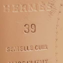 Pre Owned Hermes Premiere Size 39 Pink Leather and Suede Ankle Strap Sandals