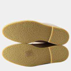 Pre Owned حذاء بوت طويل هيرمس فوستين جلد بيج مقاس 37