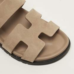 مملوكة مسبقًا صندل هيرمس سويبري سويدي أزر ق كحلي مقاس 38.5