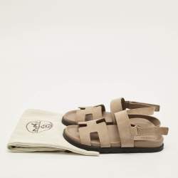 مملوكة مسبقًا صندل هيرمس سويبري سويدي أزرق كحلي مقاس 38.5