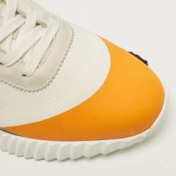 مملوكة مسبقًا حذاء رياضي هيرمس جلد وسويدي أبيض/رمادي مقاس 37.5