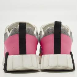 Pre Owned Hermès Bouncing Size 38 Multicolor Knit Fabric and Suede Low Top Sneakers