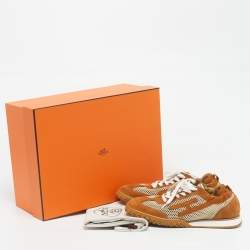 مملوكة مسبقًا حذاء رياضي هيرمس جت سويدي رمادي برباط مقاس 40