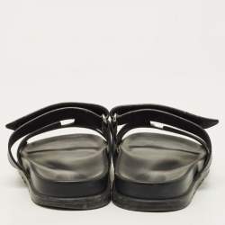 Pre Owned صندل هيرمس شايبر جلد أسود مقاس 38