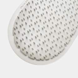 Pre Owned Hermes Get Sneakers Gray/White/Black Canvas Leather Size 38