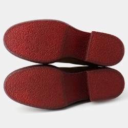 Pre Owned Hermes Forever Side Gore Boots Brown Suede Size 38