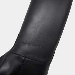 Pre Owned Hermes Jumping Long Boots Black Leather Size 36H