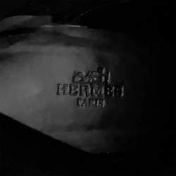 Pre Owned Hermes Boots Furre 60 Black Leather Size 38