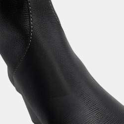 Pre Owned Hermes Boots Furre 60 Black Leather Size 38