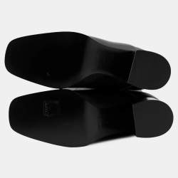 Pre Owned Hermes Boots Furre 60 Black Leather Size 38