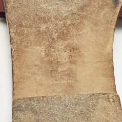 Pre Owned Hermes Oran Size 41 Burgundy Leather Flat Slides