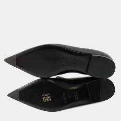 Pre Owned Hermes Kelly Ballet Flats Black Leather Size 35