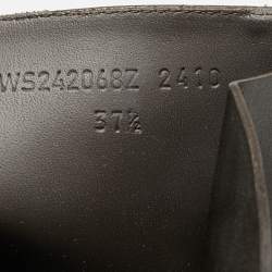 مملوكة مسبقًا Hermes Jaime Size 37.5 Brown Leather Knee Length Biker Boots