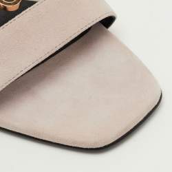 مملوكة مسبقًا صندل هيرميس نعال خلفية غلامور شامواه زهري فاتح مقاس 40